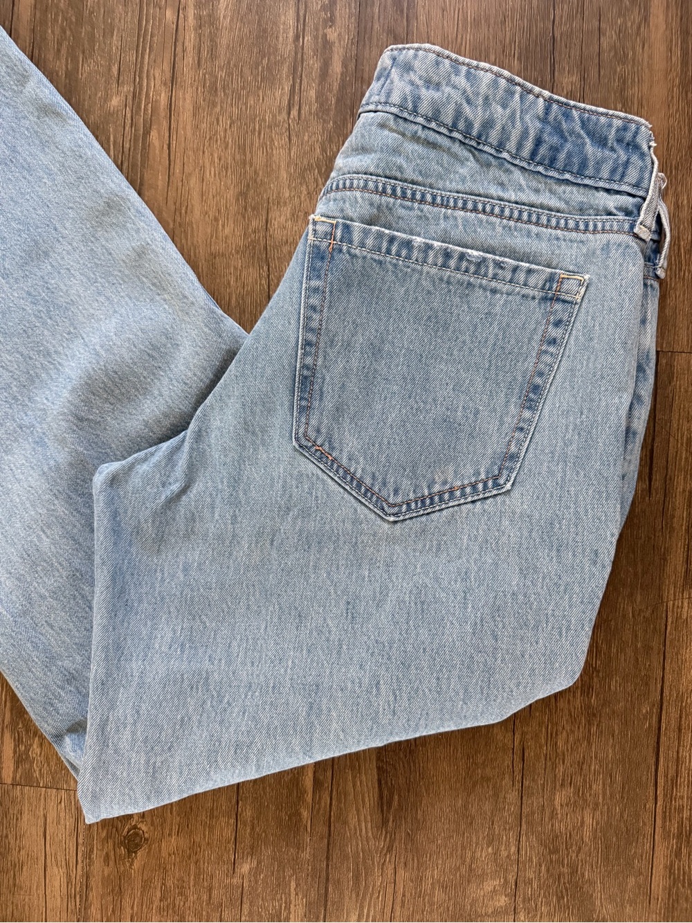 Hollister Light Blue Low Rise Baggy Regular Wide Leg Denim Jeans Casual 28 - Picture 11 of 13